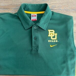 Nike Dri Fit Baylor Bears‎ Short Sleeve Polo Shirt Size M Gently Worn